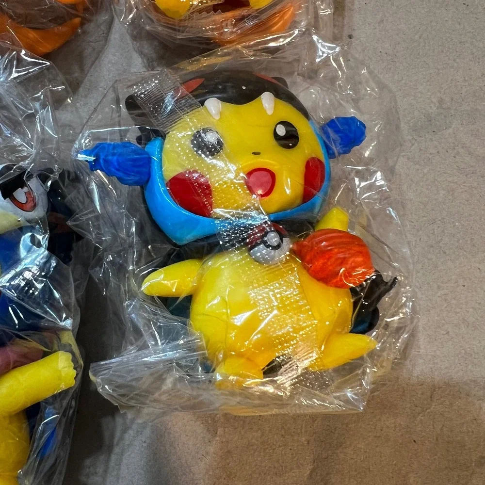 Pokemon 4in Pikachu Poncho 8 Figure Lot Yellow Charizard Greninja Lugia Cosplay